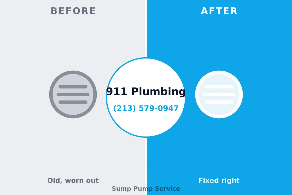 Before and after: plumbing company Meadows Place, TX